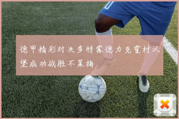 德甲精彩对决多特蒙德力克霍村汉堡成功战胜不莱梅